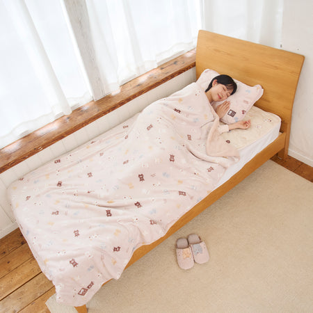 ふくふくにゃんこ フランネルブランケットLL